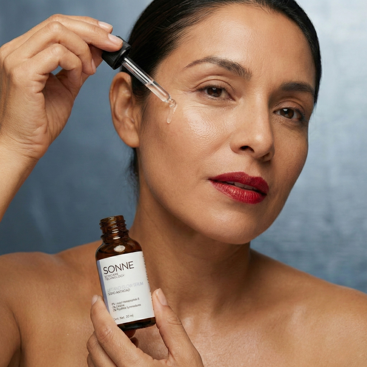 Applying Lift and Glow Serum