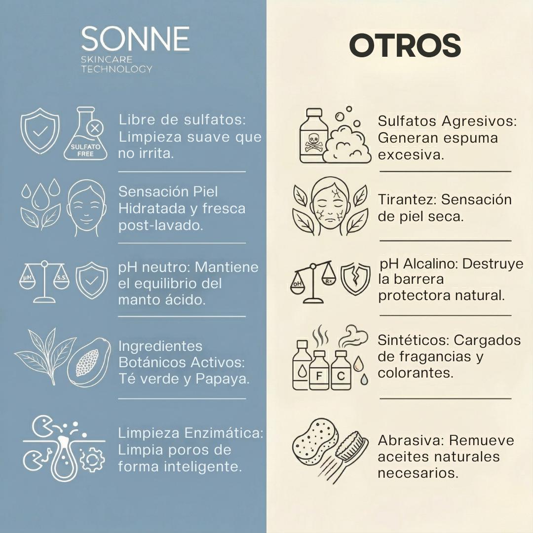 Gentle cleanser vs harsh sulfate cleansers