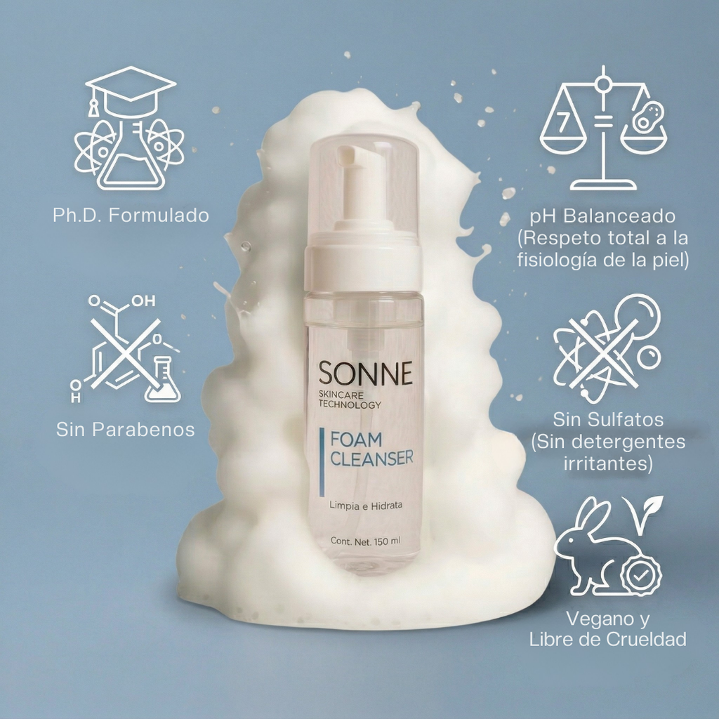 Vegan, sulfate-free and paraben-free cleanser