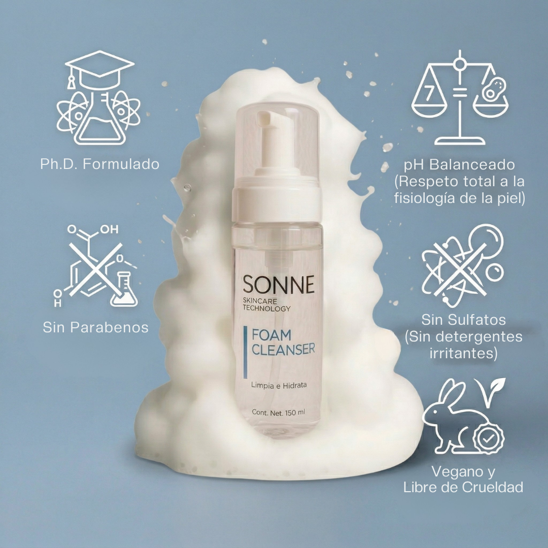 Vegan, sulfate-free and paraben-free cleanser